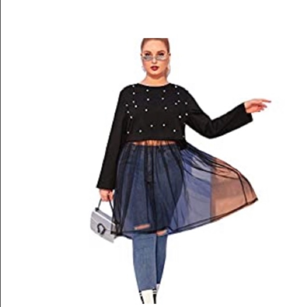 Tulle Pearl Sweatshirt